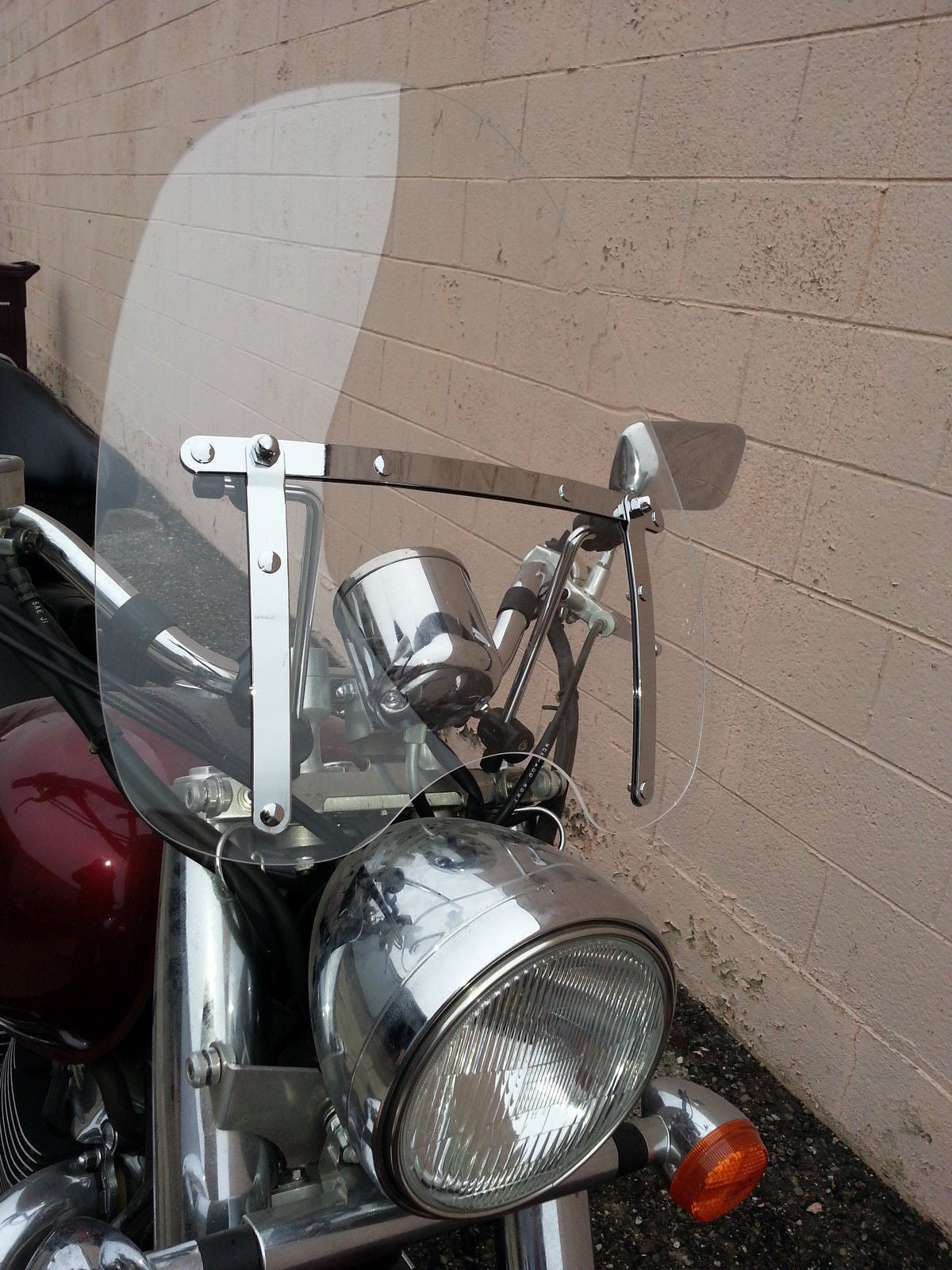 For Triumph Bonneville Large 18x16 Clear Windscreen Windshield 7/8 1 Mount For Triumph Bonneville Large 18x16 Clear Windscreen Windshield 7/8 1 Mount