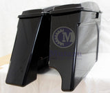 Mutazu 2-into-1 Extended Stretched ABS Saddlebags for Harley Davidson 1994-2013