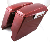 Fat Ass Wide Fire Red Extended Stretched Hard Saddlebag Fits Harley HD Touring