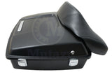 Mutazu Matte Black Razor Tour Pak with Wrap around Backrest fits Harley Touring