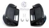 Vivid Black Lower Vented Fairing 6.5" Speaker Box Pod for 2014-up Harley Touring