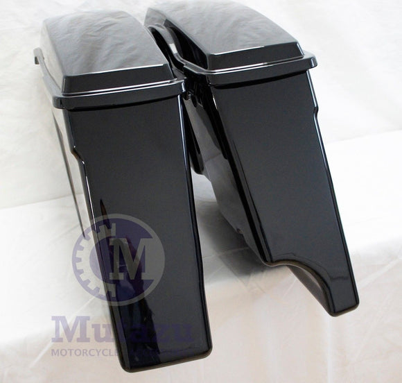 Mutazu 2-into-1 Extended Stretched ABS Saddlebags for Harley Davidson 1994-2013