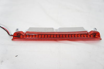 Red LED Light Tour Pak Air Wing Top Luggage rack Rail for Harley