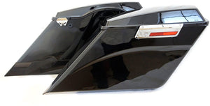 Mutazu Side Angled 7" Stretched Extended Saddlebags for 1989-2013 Harley Touring