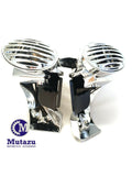 Chrome Vented Lower Fairing w/ 6x9 Speaker Boxes Pods for 94-13 Harley Touring
