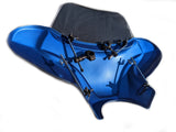 Mutazu 34" Universal Blue Cruiser Front Batwing Fairing with Tinted Windshield