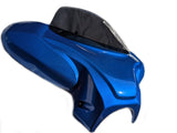 Mutazu 34" Universal Blue Cruiser Front Batwing Fairing with Tinted Windshield