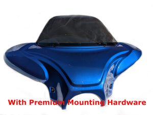 Mutazu 34" Universal Blue Cruiser Front Batwing Fairing with Tinted Windshield