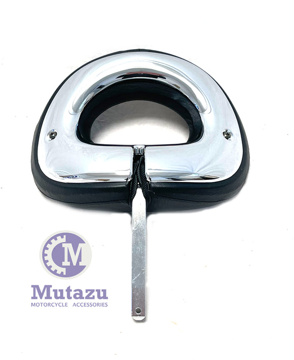 Mutazu Oval Chrome Driver Rider Passenger Backrest for Corbin Seat