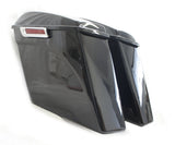 Complete No Cut Out 4.5" Extended Stretched Saddlebags w/ 6x9 Speaker lids for Harley 14-up