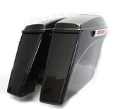 Complete No Cut Out 4.5" Extended Stretched Saddlebags w/ 6x9 Speaker lids for Harley 14-up