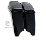Vivid Black CVO Extended Stretched Bag w/ 6x9 Speaker Lids for 2014 UP Harley Touring