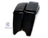 Mutazu Black CVO 4" Extended Stretched Saddlebags for 2014 - UP Harley Touring