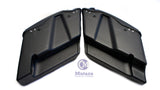 Matte Black 2 in 1 Cut Extended Stretched Saddlebags for 2014-up Harley Touring