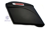 Matte Black 2 in 1 Cut Extended Stretched Saddlebags for 2014-up Harley Touring