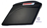 Matte Black 2 in 1 Cut Extended Stretched Saddlebags for 2014-up Harley Touring