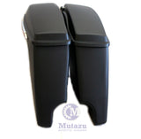Matte Black Curve Extended Saddlebags Stretched Bags for 2014 up Harley Touring