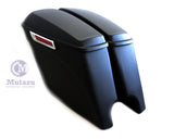 Matte Black CVO Dual Cut Extended Rear Fender w/ saddlebags package set 2014 up Harley Touring