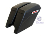 Matte Black CVO Dual Cut Extended Rear Fender w/ saddlebags package set 2014 up Harley Touring