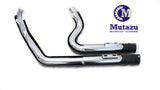 Mutazu Black Cannon 2.5" Dual Exhaust System Mufflers for Harley Sportster 2004-2013