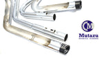Mutazu Chrome Cannon 2.5" Dual Exhaust System Mufflers for Harley Sportster 2004-2013