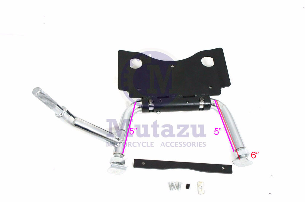 Chrome Adjustable Center Stand For Harley Road Glide Street Glide 2009-2025 – TCMT, Iron