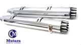 MUTAZU 4" Thunder Slip On Mufflers Exhaust Chrome Indian Chieftain, RoadMaster Springfield 02