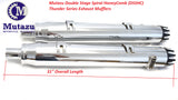 MUTAZU 4" Thunder Slip On Mufflers Exhaust Chrome Indian Chieftain, RoadMaster Springfield 02