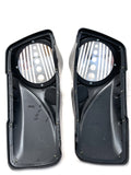 Mutazu 8" Speaker Lids w/ Tweeter port Chrome Grills for 94-13 Harley Touring