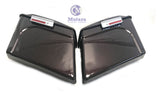 Black Cherry 4" Stretched Extended Saddlebags w/ 6x9 speaker lids for HD Touring