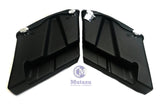 No Cut Out Matte Black Extended Stretched Saddlebags for 94-2013 Harley Tourings