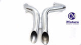Mutazu Chrome 1.75" Drag LAF Pipes Exhaust Mufflers for Harley Touring Dyna Softail Sportster