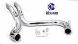 Mutazu Chrome 1.75" Drag LAF Pipes Exhaust Mufflers for Harley Touring Dyna Softail Sportster