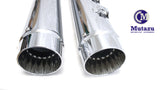 Mutazu MF-26-C 4" Inner Fluted Cut Megaphone Slip-On Mufflers for 1995-2016 Harley Touring