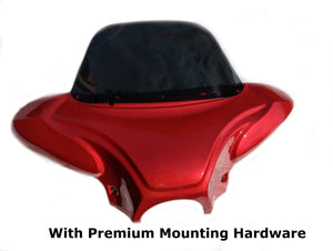 Mutazu 34" Universal Red Cruiser Front Batwing Fairing with Tinted Windshield