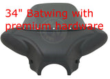 Universal Matte Black Batwing Fairing & Tinted Windshield with Premium Hardware