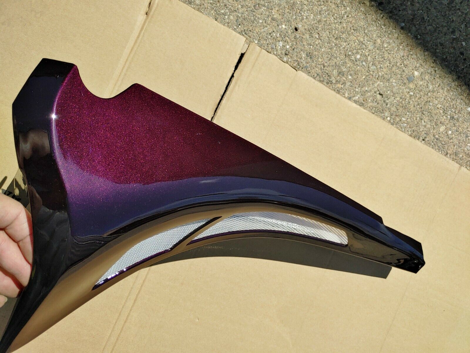 Mutazu Black Cherry Chin Spoiler Scoop For Harley Touring Bagger
