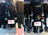 Mutazu Black 4" Billet End Tips Caps for Rinehart Harley Slip On Exhaust Mufflers ET-2