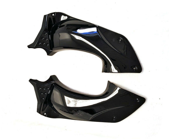 Mutazu Black Ram Air Dash Covers for Kawasaki 06-11 Ninja ZZR1400 ZX-14R