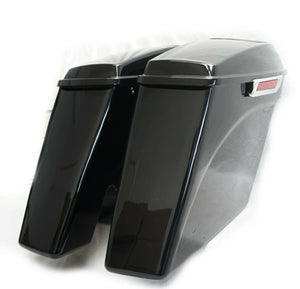 Mutazu 4.5" No cut Out Extended Stretched Saddlebags for 14-up Harley Touring