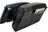 Vivid Black Complete Stock Saddlebags+Conversion Brackets for Yamaha V Star 650