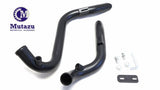 Mutazu Black 2.0" Drag LAF Pipes Exhaust Mufflers for Harley Touring Dyna Softail Sportster