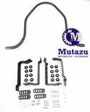 Mutazu Leather Wrapped Hard Saddlebags with universal mounting brackets