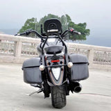 Mutazu Leather Wrapped Hard Saddlebags with universal mounting brackets