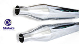 MUTAZU 4.5" Roaring Series MF-02-45-CB Slip-On Mufflers Exhaust for 1995-2016 Harley Touring