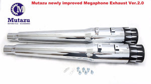 Competition MF-20A 4" Megaphone Slip-On Mufflers 1995-2016 for H-D Touring