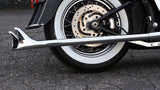 Mutazu 36" Matte Black Fishtail Exhaust Slip On Mufflers 95-16 Harley Touring