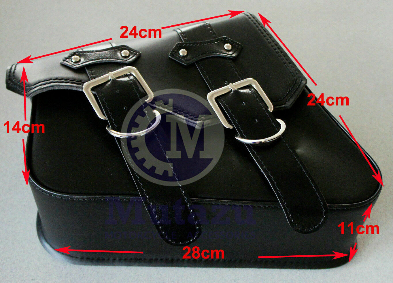 Black PU Leather Left Side solo saddleBag Saddle Bag for Harley