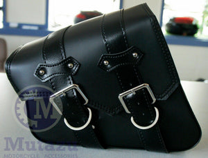 Black PU Leather Left Side solo saddleBag Saddle Bag for Harley Sportster