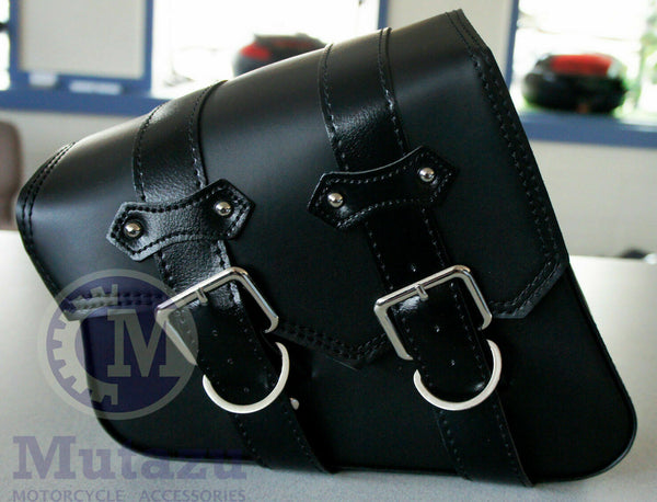 Black PU Leather Left Side solo saddleBag Saddle Bag for Harley